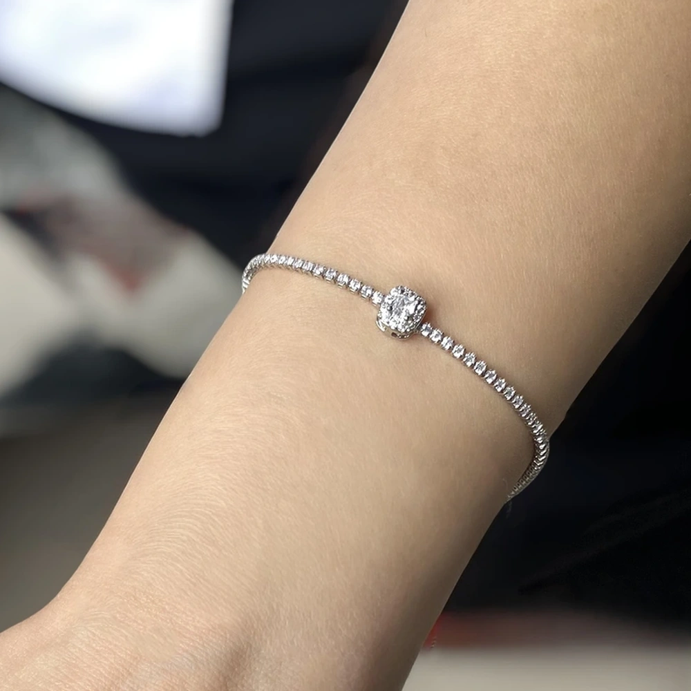 Minimal Kare Taşlı Bileklik